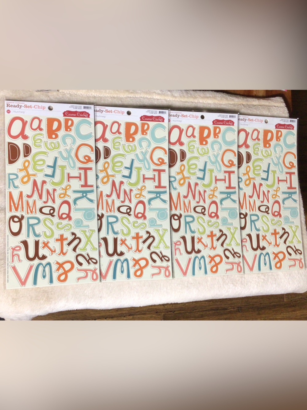Cosmo Cricket Ready-Set-Chip Alphabet Stickers - Multi-Color